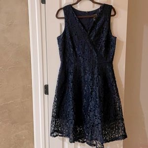Navy blue lace dress